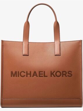 Michael Kors Brown Leather Logo Tote
